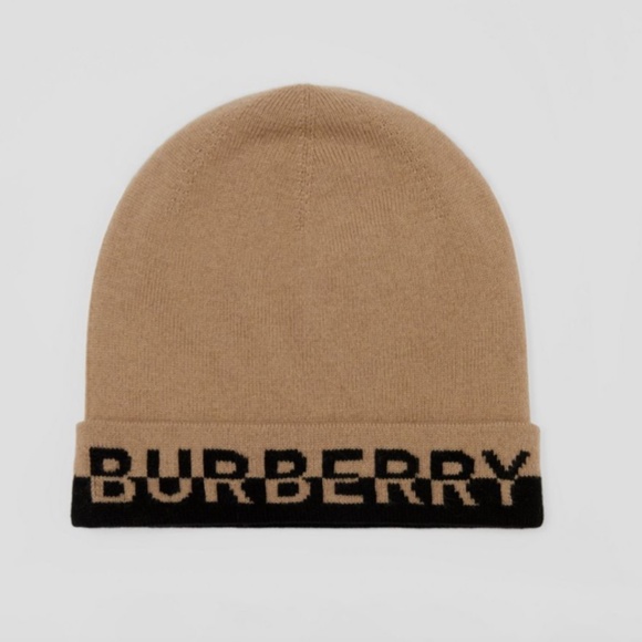 Logo Intarsia Cashmere Beanie - Picture 1 of 5